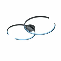 Plafonnier Trio Leuchten WIZ CITIZEN LED Noir, 2 lumières, Télécommandes, Changeur de couleurs