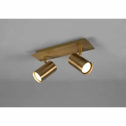 Luminaires Trio Spots Et Projecteurs|Plafonnier Trio Marley Vieux laiton, 2 lumières