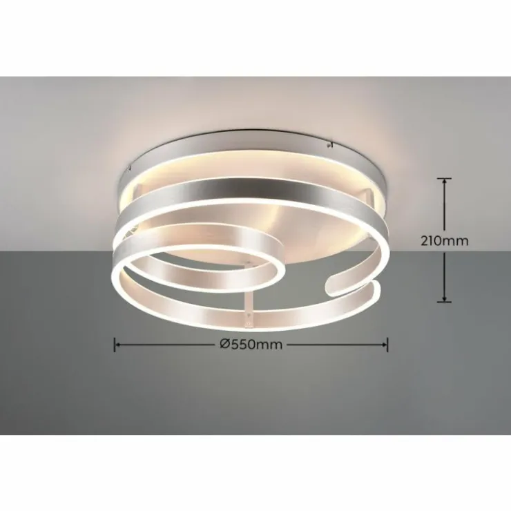 Luminaires Trio Éclairage Led|Plafonnier Trio Marnie LED Aluminium brossé, 1 lumière