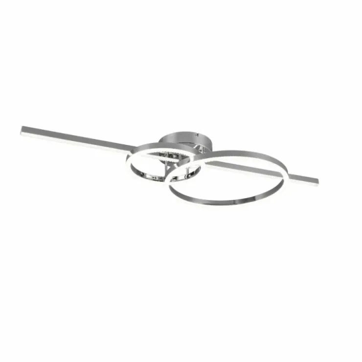Luminaires Trio Éclairage Led|Plafonnier Trio MONTILLA LED Chrome, 1 lumière, Télécommandes