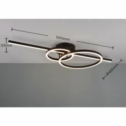 Luminaires Trio Éclairage Led|Plafonnier Trio MONTILLA LED Noir, 1 lumière, Télécommandes