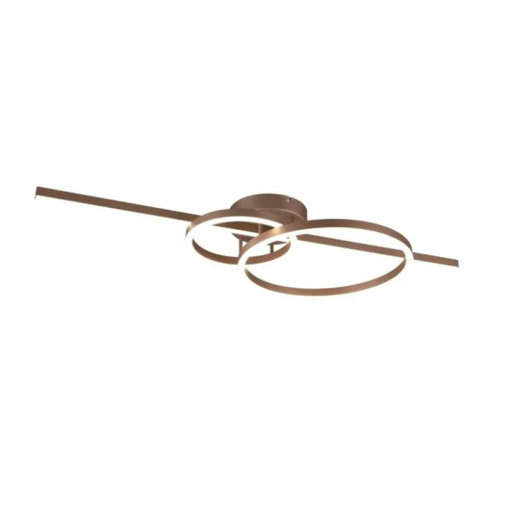 Luminaires Trio Éclairage Led|Plafonnier Trio MONTILLA LED Brun, 1 lumière, Télécommandes