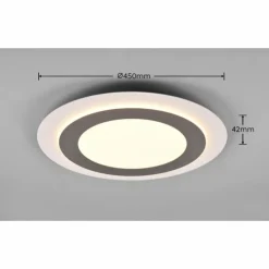 Luminaires Trio Éclairage Led|Plafonnier Trio MORGAN LED Nickel mat, 1 lumière, Télécommandes