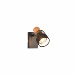 Luminaires Trio Spots Et Projecteurs|Plafonnier Trio NANDINI Noir, 1 lumière