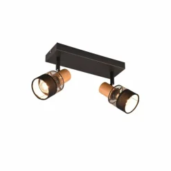 Luminaires Trio Spots Et Projecteurs|Plafonnier Trio NANDINI Noir, 2 lumières