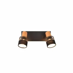 Luminaires Trio Spots Et Projecteurs|Plafonnier Trio NANDINI Noir, 2 lumières