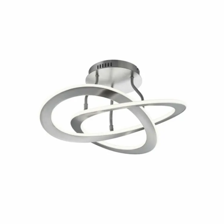 Luminaires Trio Éclairage Led|Plafonnier Trio OAKLAND LED Nickel mat, 1 lumière
