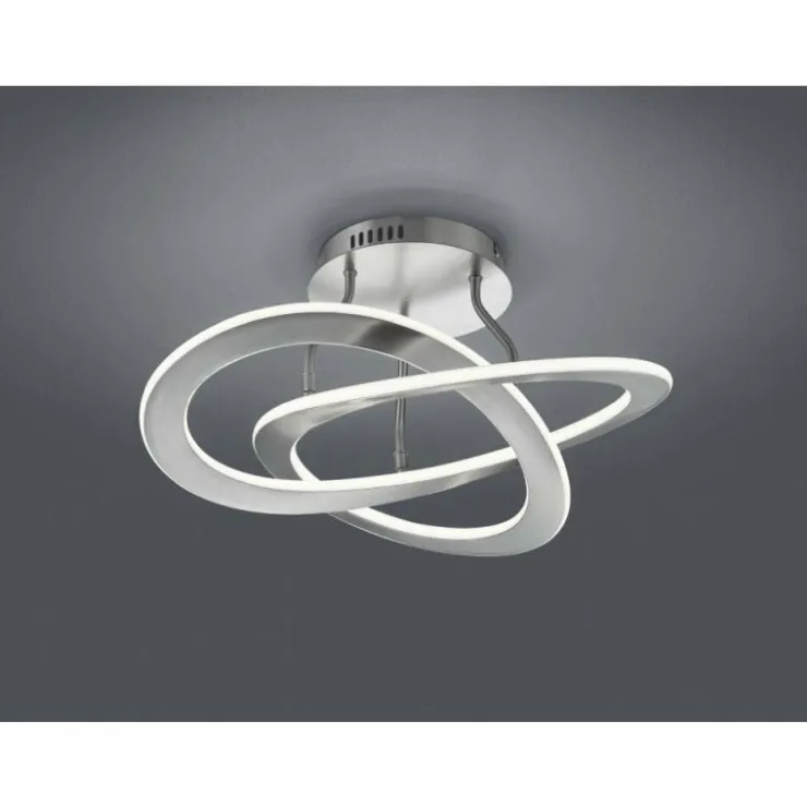 Luminaires Trio Éclairage Led|Plafonnier Trio OAKLAND LED Nickel mat, 1 lumière