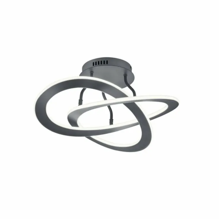 Luminaires Trio Éclairage Led|Plafonnier Trio OAKLAND LED Anthracite, 1 lumière