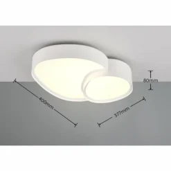 Luminaires Trio Éclairage Led|Plafonnier Trio RISE LED Blanc, 1 lumière, Télécommandes