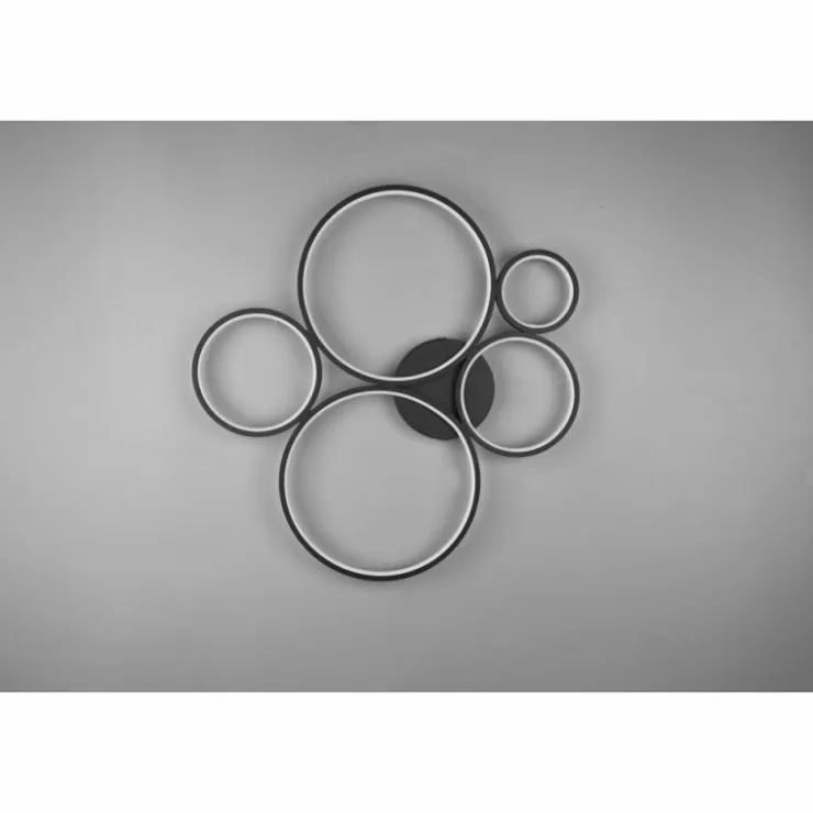 Luminaires Trio Éclairage Led|Plafonnier Trio Rondo LED Noir, 1 lumière
