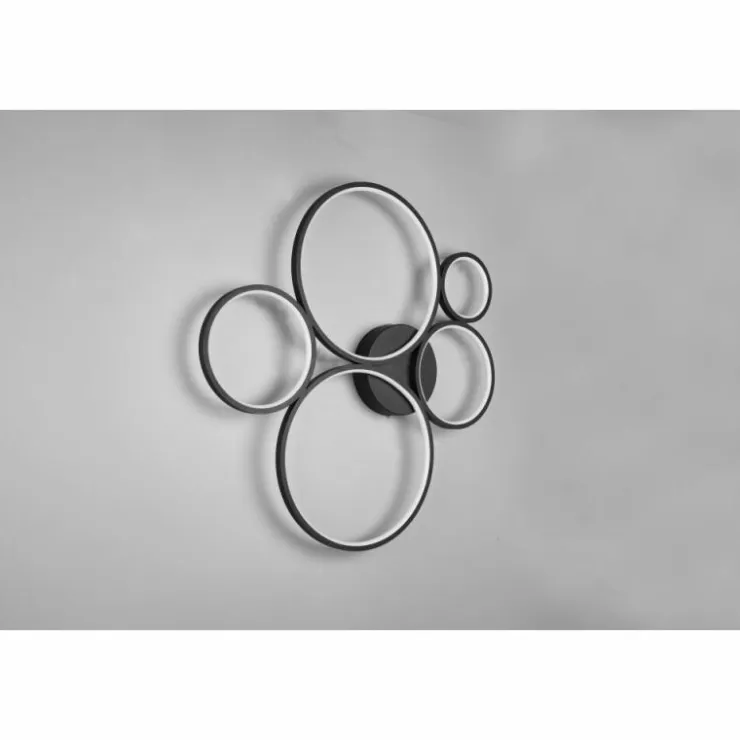 Luminaires Trio Éclairage Led|Plafonnier Trio Rondo LED Noir, 1 lumière