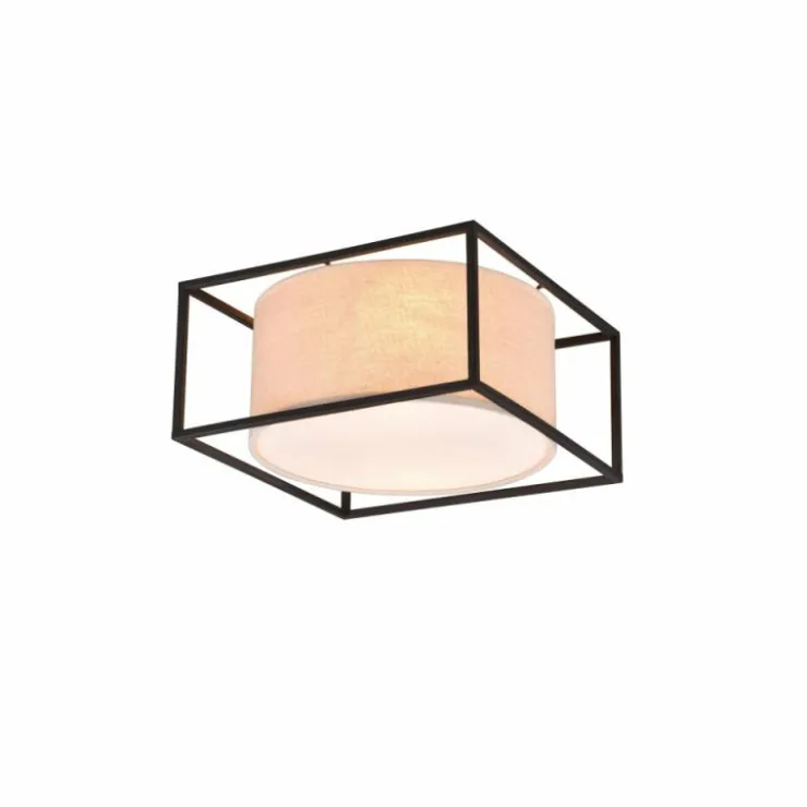 Luminaires Trio Plafonniers|Plafonnier Trio Ross Noir, 2 lumières