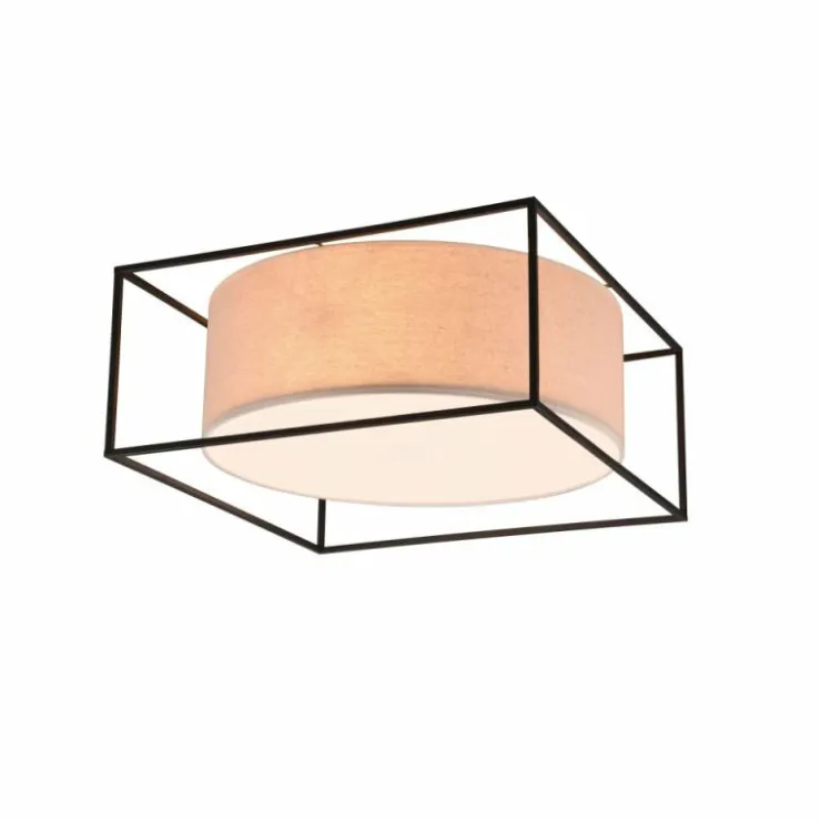 Luminaires Trio Plafonniers|Plafonnier Trio Ross Noir, 3 lumières