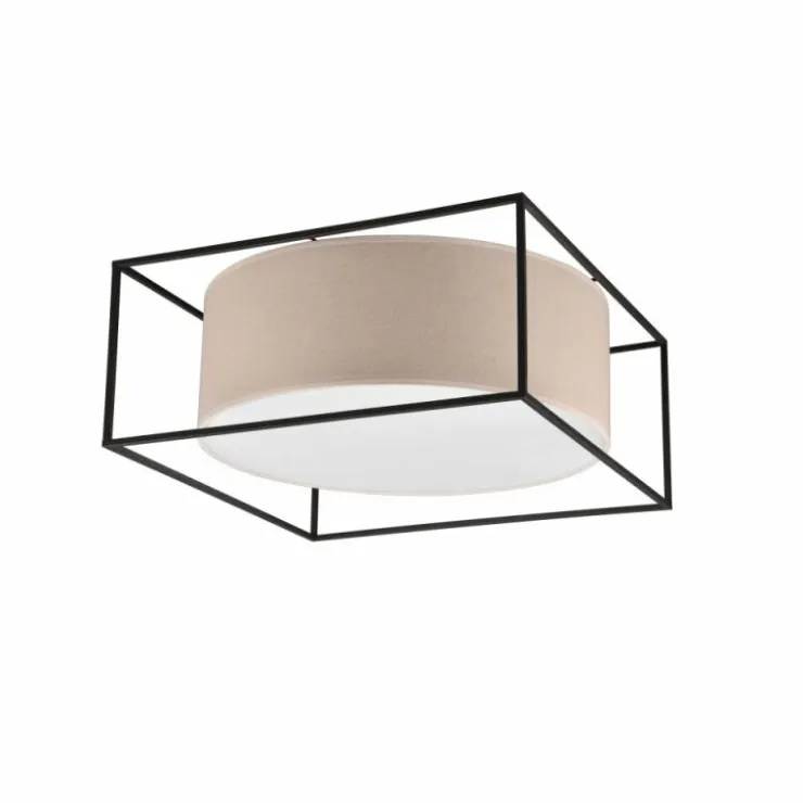 Luminaires Trio Plafonniers|Plafonnier Trio Ross Noir, 3 lumières
