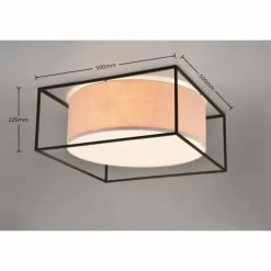Luminaires Trio Plafonniers|Plafonnier Trio Ross Noir, 3 lumières