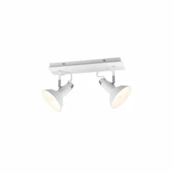 Luminaires Trio Spots Et Projecteurs|Plafonnier Trio Roxie Blanc, 2 lumières