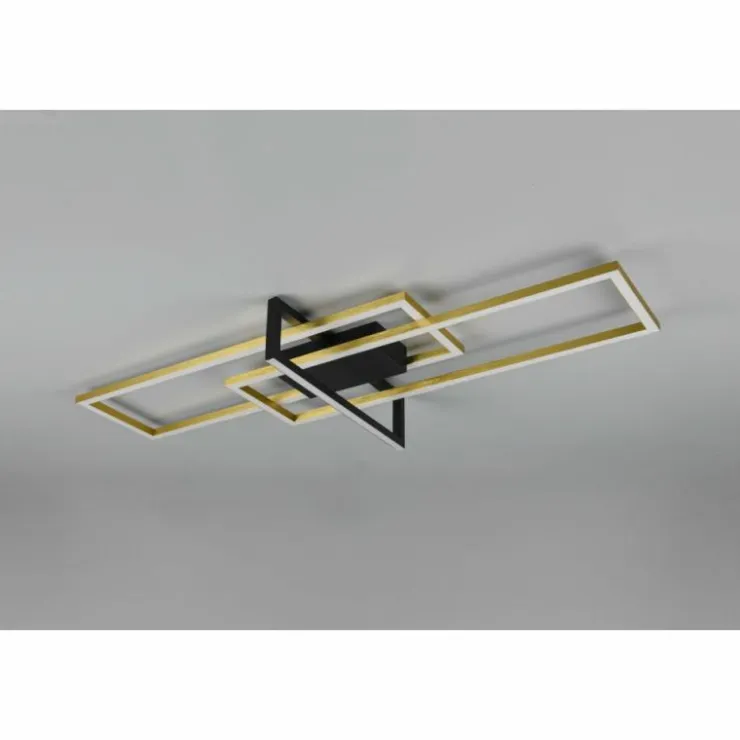 Luminaires Trio Éclairage Led|Plafonnier Trio Salinas LED Noir, 1 lumière