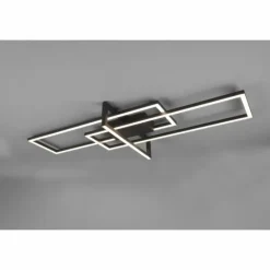 Luminaires Trio Éclairage Led|Plafonnier Trio Salinas LED Noir, 1 lumière