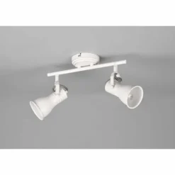 Luminaires Trio Spots Et Projecteurs|Plafonnier Trio Steam Ancien, Blanc, 2 lumières