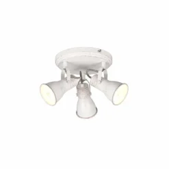 Luminaires Trio Spots Et Projecteurs|Plafonnier Trio Steam Ancien, Blanc, 3 lumières