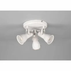 Luminaires Trio Spots Et Projecteurs|Plafonnier Trio Steam Ancien, Blanc, 3 lumières