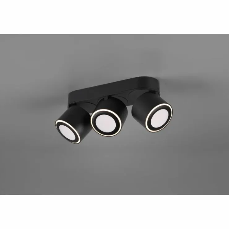 Luminaires Trio Éclairage Led|Plafonnier Trio Taurus LED Noir, 6 lumières