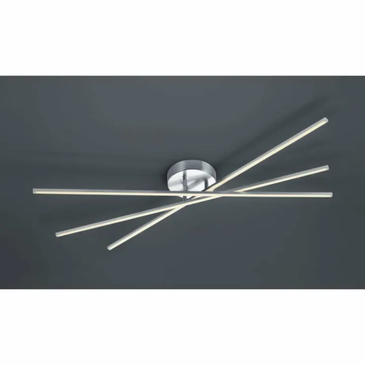 Luminaires Trio Éclairage Led|Plafonnier Trio TIRIAC LED Nickel mat, 3 lumières