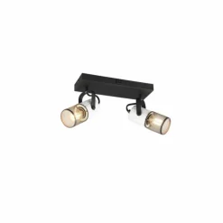 Luminaires Trio Spots Et Projecteurs|Plafonnier Trio TOSH Noir, 2 lumières