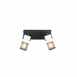 Luminaires Trio Spots Et Projecteurs|Plafonnier Trio TOSH Noir, 2 lumières