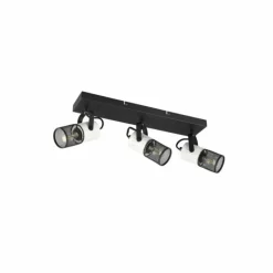 Luminaires Trio Spots Et Projecteurs|Plafonnier Trio TOSH Noir, 3 lumières