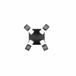 Luminaires Trio Spots Et Projecteurs|Plafonnier Trio TOSH Noir, 4 lumières