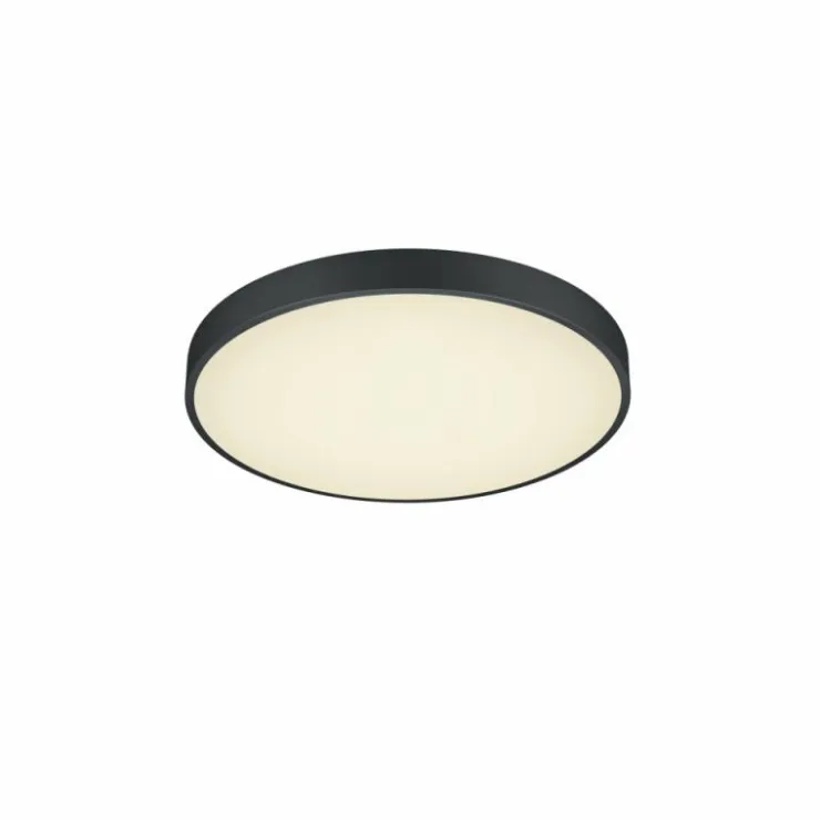 Luminaires Trio Éclairage Led|Plafonnier Trio Waco LED Noir, 1 lumière
