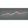Luminaires Trio Éclairage Led|Plafonnier Trio-Leuchten Arvin LED Nickel mat, 2 lumières, Télécommandes, Changeur de couleurs