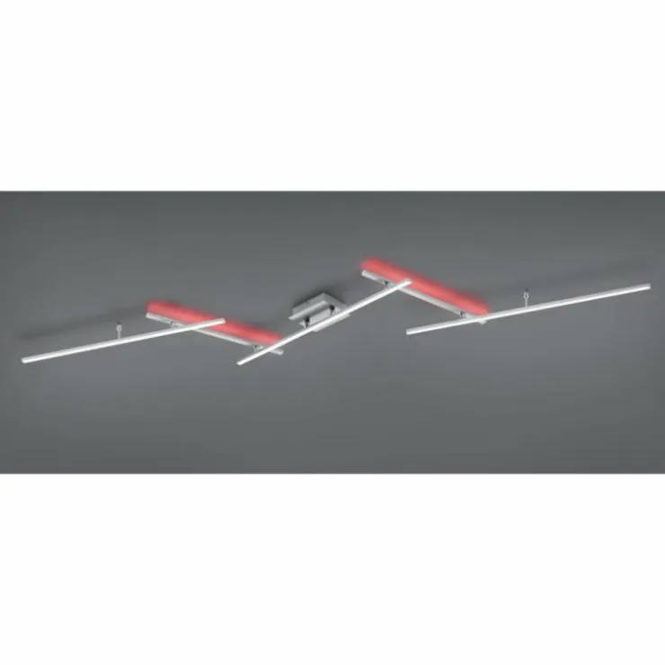 Luminaires Trio Éclairage Led|Plafonnier Trio-Leuchten Arvin LED Nickel mat, 2 lumières, Télécommandes, Changeur de couleurs