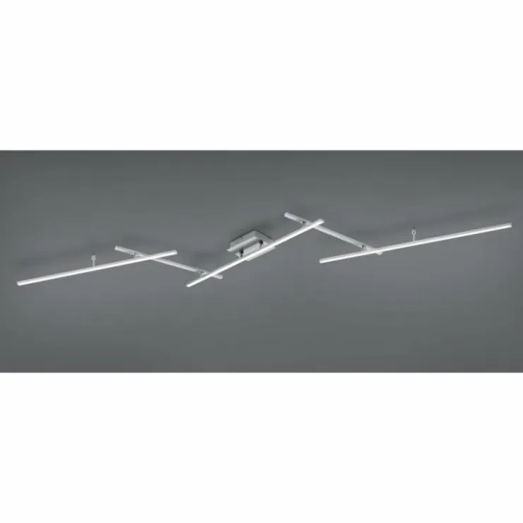 Luminaires Trio Éclairage Led|Plafonnier Trio-Leuchten Arvin LED Nickel mat, 2 lumières, Télécommandes, Changeur de couleurs