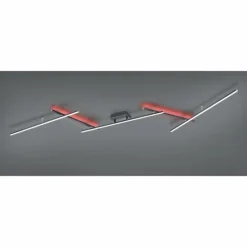 Luminaires Trio Éclairage Led|Plafonnier Trio-Leuchten Arvin LED Noir, 2 lumières, Télécommandes, Changeur de couleurs