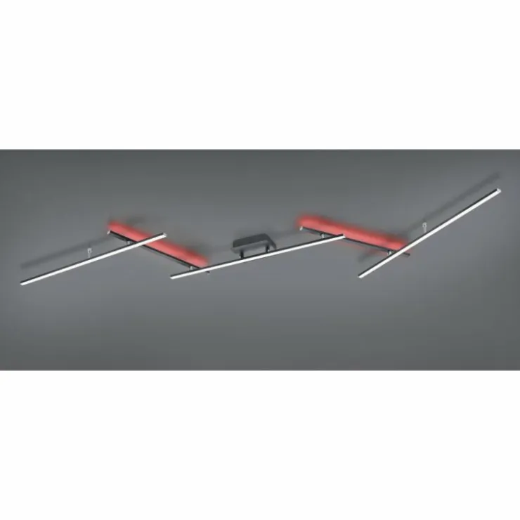 Luminaires Trio Éclairage Led|Plafonnier Trio-Leuchten Arvin LED Noir, 2 lumières, Télécommandes, Changeur de couleurs