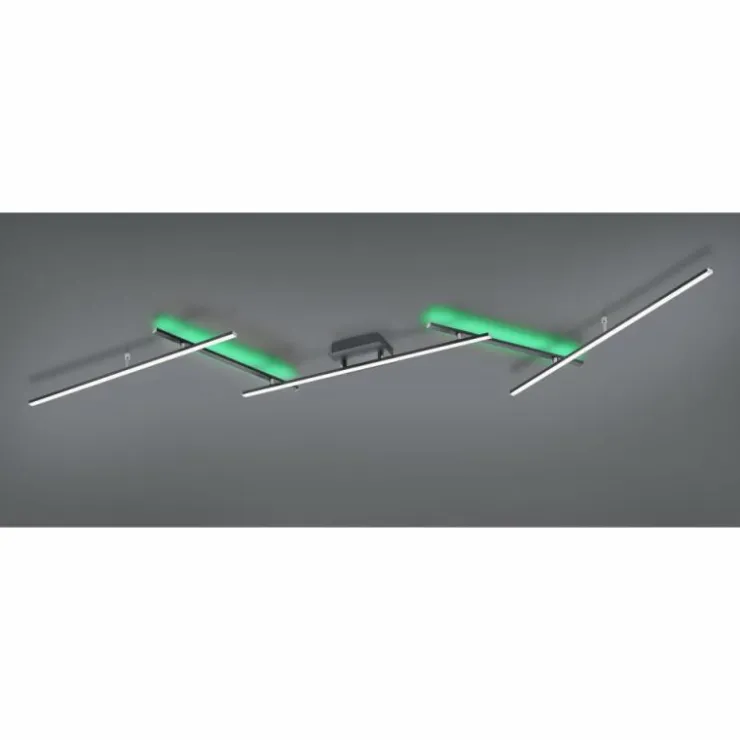 Luminaires Trio Éclairage Led|Plafonnier Trio-Leuchten Arvin LED Noir, 2 lumières, Télécommandes, Changeur de couleurs