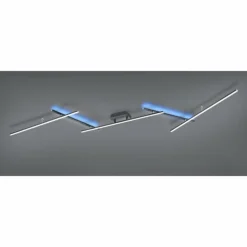 Luminaires Trio Éclairage Led|Plafonnier Trio-Leuchten Arvin LED Noir, 2 lumières, Télécommandes, Changeur de couleurs