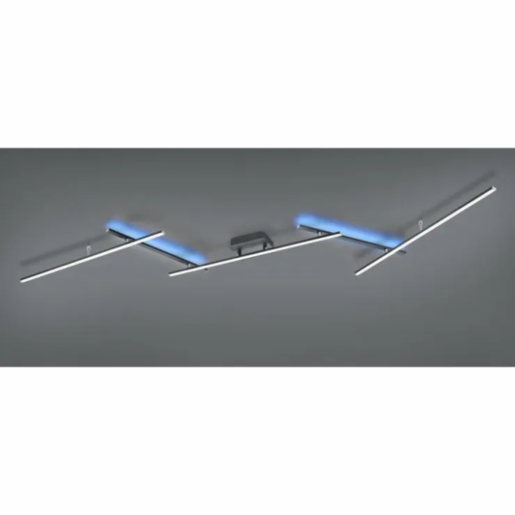 Luminaires Trio Éclairage Led|Plafonnier Trio-Leuchten Arvin LED Noir, 2 lumières, Télécommandes, Changeur de couleurs