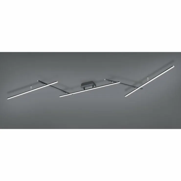 Luminaires Trio Éclairage Led|Plafonnier Trio-Leuchten Arvin LED Noir, 2 lumières, Télécommandes, Changeur de couleurs