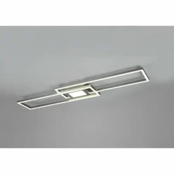 Luminaires Trio Éclairage Led|Plafonnier Trio-Leuchten Ganado LED Nickel mat, 2 lumières, Télécommandes, Changeur de couleurs