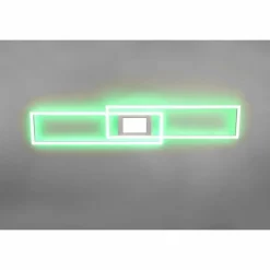 Luminaires Trio Éclairage Led|Plafonnier Trio-Leuchten Ganado LED Nickel mat, 2 lumières, Télécommandes, Changeur de couleurs
