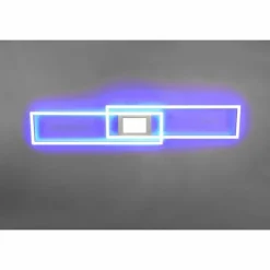 Luminaires Trio Éclairage Led|Plafonnier Trio-Leuchten Ganado LED Nickel mat, 2 lumières, Télécommandes, Changeur de couleurs