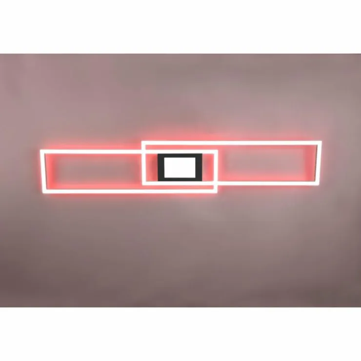 Luminaires Trio Éclairage Led|Plafonnier Trio-Leuchten Ganado LED Noir, 2 lumières, Télécommandes, Changeur de couleurs