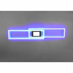 Luminaires Trio Éclairage Led|Plafonnier Trio-Leuchten Ganado LED Noir, 2 lumières, Télécommandes, Changeur de couleurs