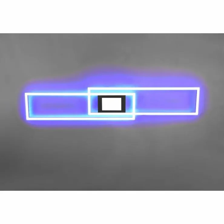 Luminaires Trio Éclairage Led|Plafonnier Trio-Leuchten Ganado LED Noir, 2 lumières, Télécommandes, Changeur de couleurs