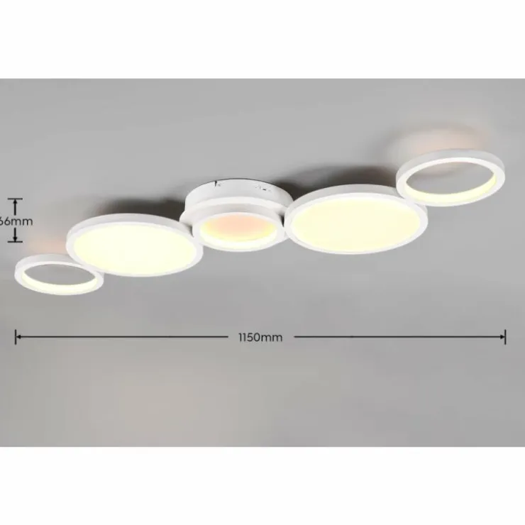 Luminaires Trio Éclairage Led|Plafonnier Trio-Leuchten Salsa LED Blanc, 1 lumière