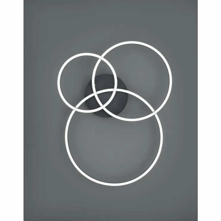 Luminaires Trio Éclairage Led|Plafonnier Trio-Leuchten Winona LED Noir, 2 lumières, Télécommandes, Changeur de couleurs
